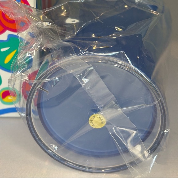 VINTAGE 90s CABANA CLUB Set of‎ 4 Insulated Blue Plastic Tumblers NIB - Picture 3 of 8